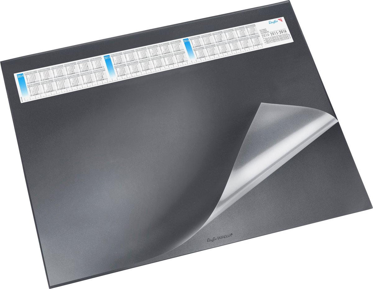 Bureauonderlegger DURELLA DS zwart, B x H mm: 520 x 650