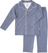 Little Label Pyjama Jongens - Maat 98-104 - Blauw, Wit - Zachte BIO Katoen