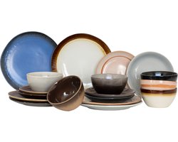 Studio Tavola Serviesset Earth Diverse Aardetinten 18-delig - Servies Set 6 Personen - Modern…