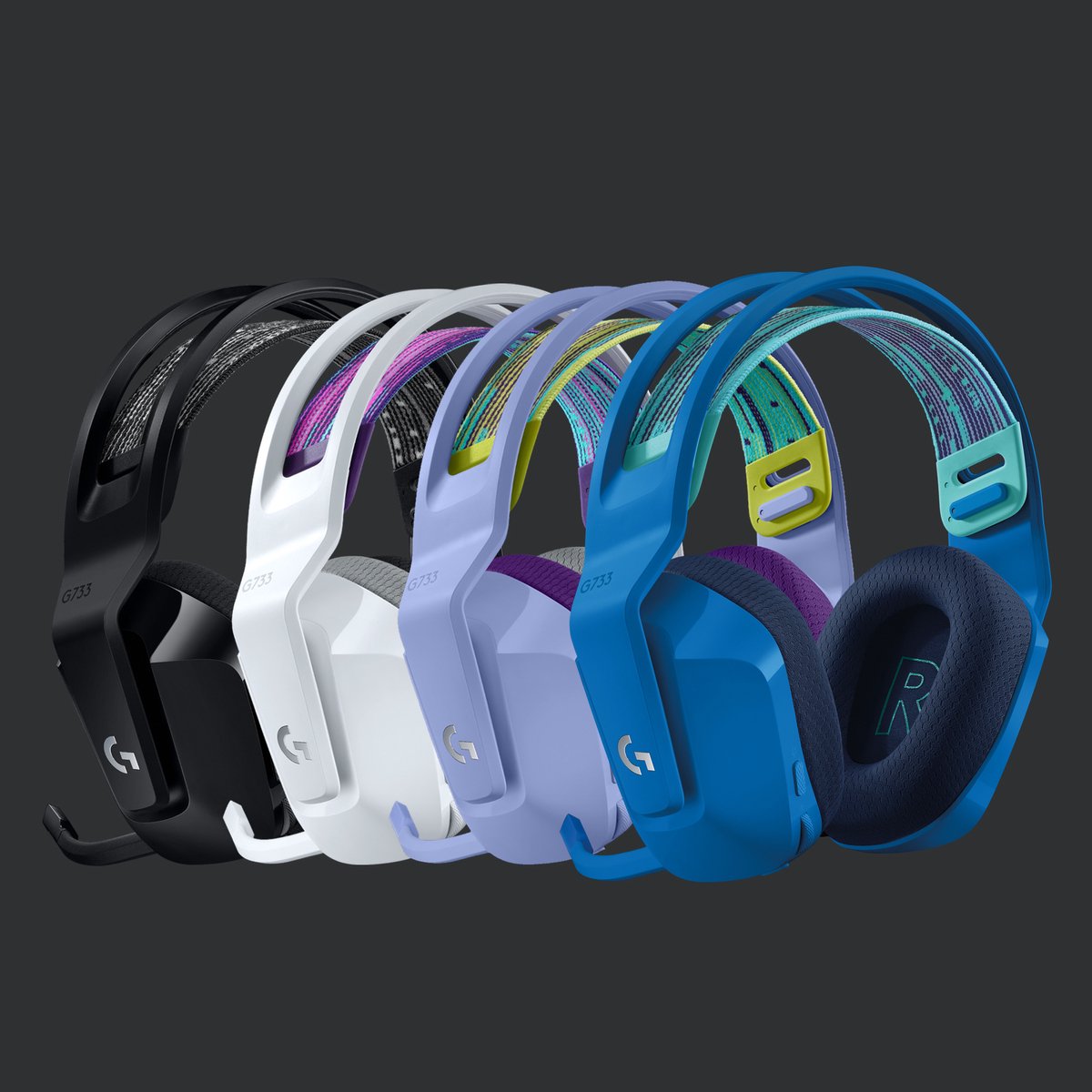 Logitech G733 LIGHTSPEED Lichtgewicht Draadloze Gaming Headset met DTS Headphone:X 2.0 Surround - Lila