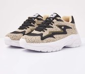 GALAXY Dames sneakers laag - Beige cheetah - maat 36