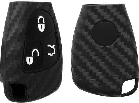 kwmobile autosleutel hoesje compatibel met Mercedes Benz 2-3-knops autosleutel hoes - Autosleutel behuizing - Sleuteletui in zwart