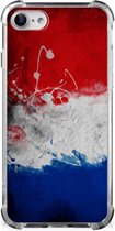 Telefoon Hoesje iPhone SE 2022/2020 | iPhone 8/7 Leuk Hoesje met transparante rand Nederlandse Vlag