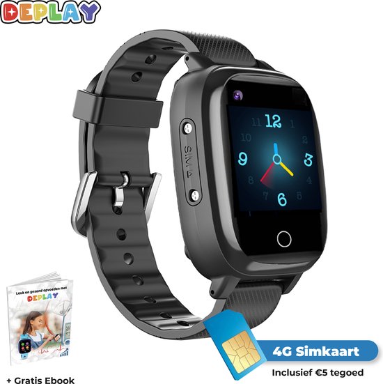 DEPLAY 4G KidsWatch - Smartwatch Kinderen - GPS Tracker - Hartslag en...