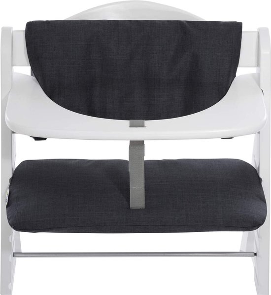 Highchair Pad Deluxe stoelverkleiner - gemakkelijk te bevestigen & schoon te maken - zwart grijs - 2 x 45 x 24 cm van HI — afbeelding 3