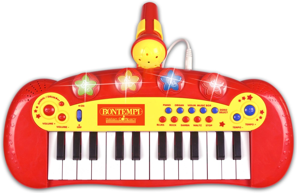 Bontempi Keyboard met Microfoon en 24 Toetsen + Licht