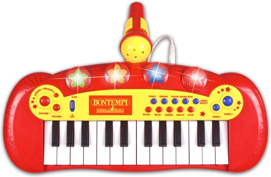 Bontempi Keyboard met Microfoon en 24 Toetsen + Licht | bol.com
