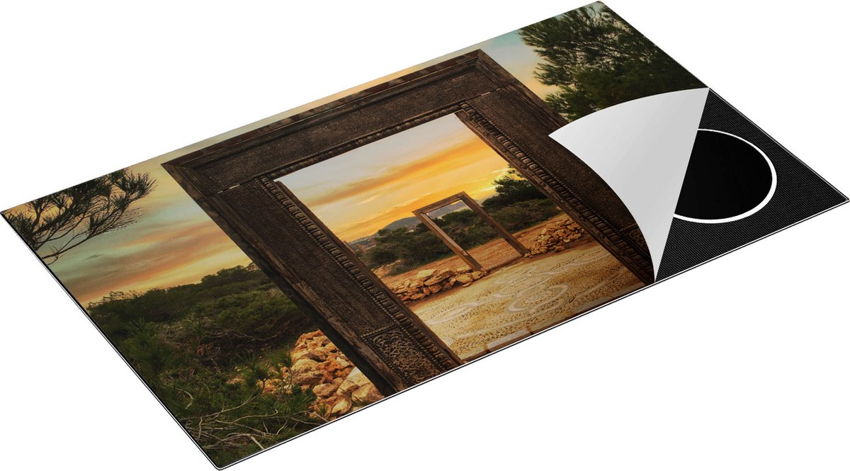 Chefcare Inductie Beschermer Cale Llentia Deur Opening in Ibiza - 90x52 cm - Afdekplaat Inductie - Kookplaat Beschermer - Inductie Mat