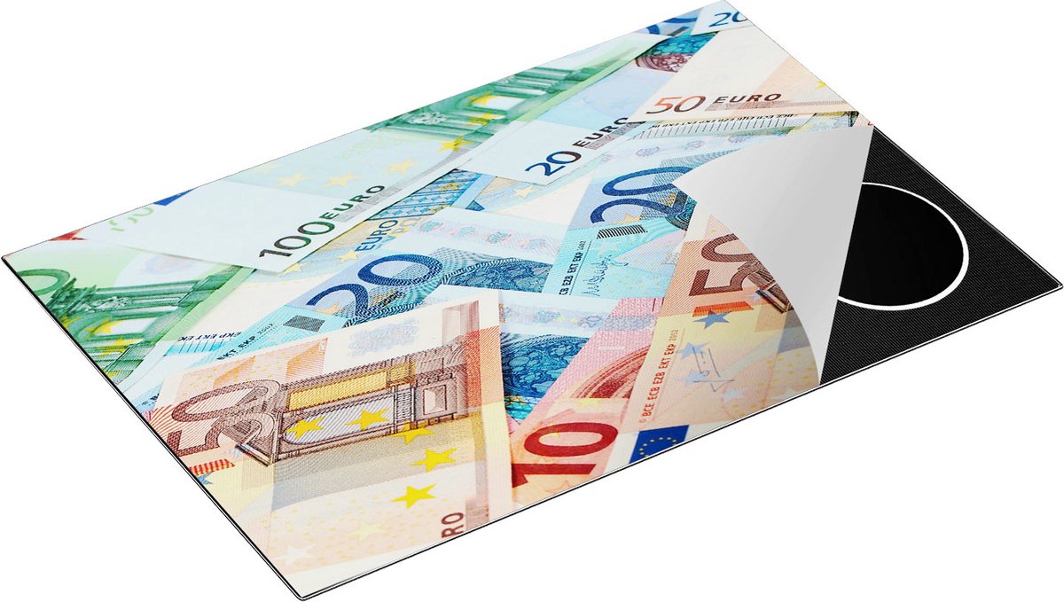 Chefcare Inductie Beschermer Euro Geld Biljetten - Briefjes - 81,2x52 cm - Afdekplaat Inductie - Kookplaat Beschermer - Inductie Mat