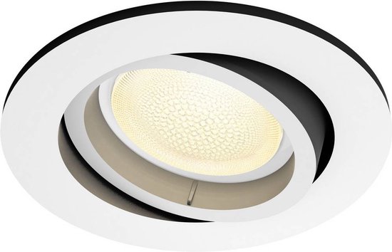 Hue White and Color Ambiance Spot encastrable Centura Comprend ampoule LED GU10 Commande Bluetooth via l'application Contrôle avec l'application ou la voix* Ajoutez un pont Hue Bridge pour débloquer plus de fonctionnalités