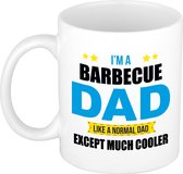 Barbecue dad cadeau beker / mok - wit - papa / BBQ / Vaderdag / cadeau voor hem