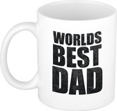Worlds best dad cadeau beker / mok - wit - papa / verjaardag / Vaderdag / cadeau voor hem