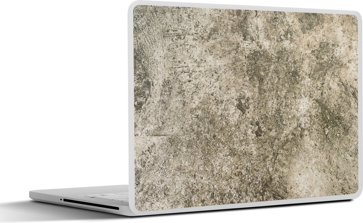 Laptop sticker - 15.6 inch - Cement - Bruin - Beton print - Vintage - 36x27,5cm - Laptopstickers - Laptop skin - Cover