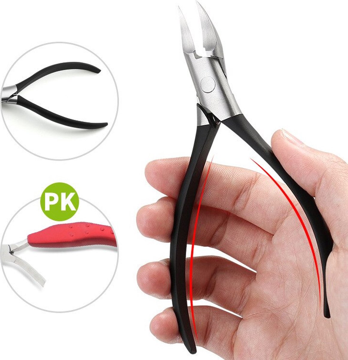 Goedkoopste WiseGoods Premium Ingegroeide Teennagel Knipper - Nagel - Verzoring - Nagelknipper - Nagels - Kniptang - Schaar - Cutter - Zwart