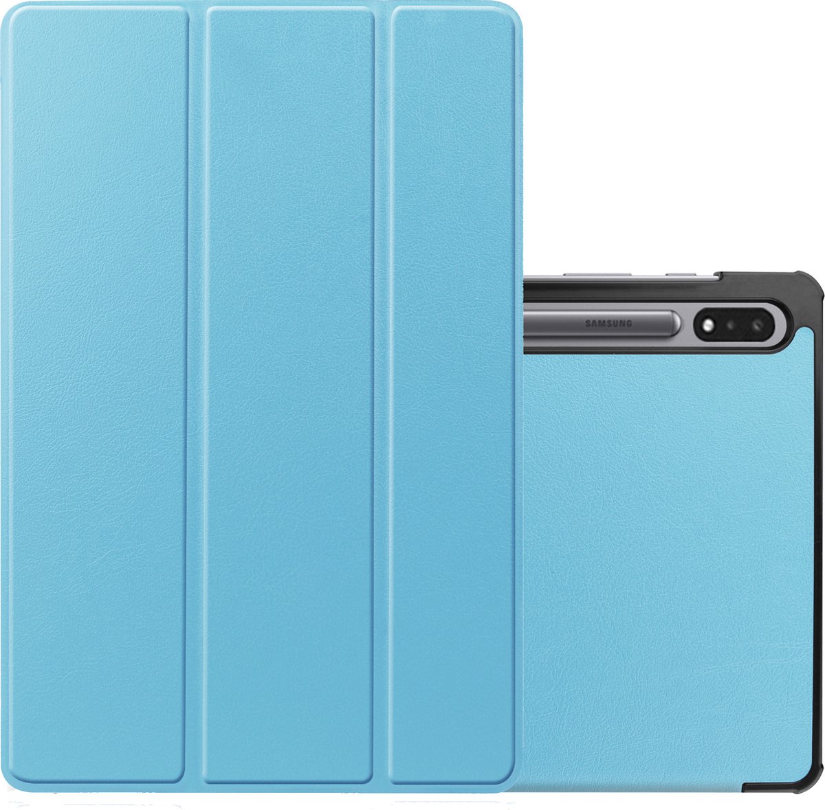 Hoesje Geschikt voor Samsung Galaxy Tab S8 Hoesje Case Hard Cover Hoes Book Case - Lichtblauw.