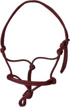 Touwhalster ‘Basic’ bordeaux maat Pony | basis, simpel, zwart, donker, grondwerk, touwproducten, halster