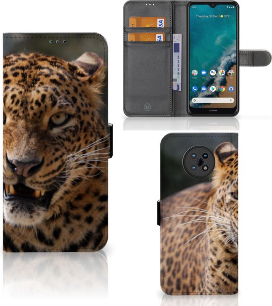 Coque de téléphone Nokia G50 Couverture de livre Cadeaux pour Garçons Léopard