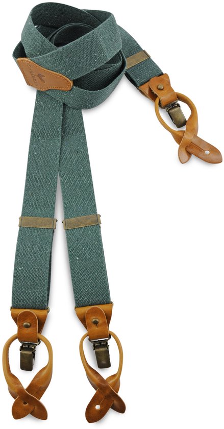 Sir Redman - bretelles de luxe - 100% made in NL, - Richy Recycle green