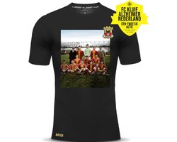 Go Ahead Eagles t-shirt Retro - Maat XXL - Fashion voetbalshirt - Heren - Zwart - Regular fit