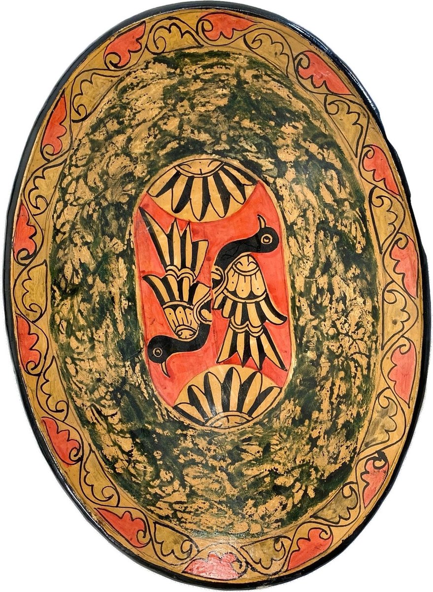 Set van vijf handgemaakte schalen / Handgemaakte figuren / Indonesische beelden