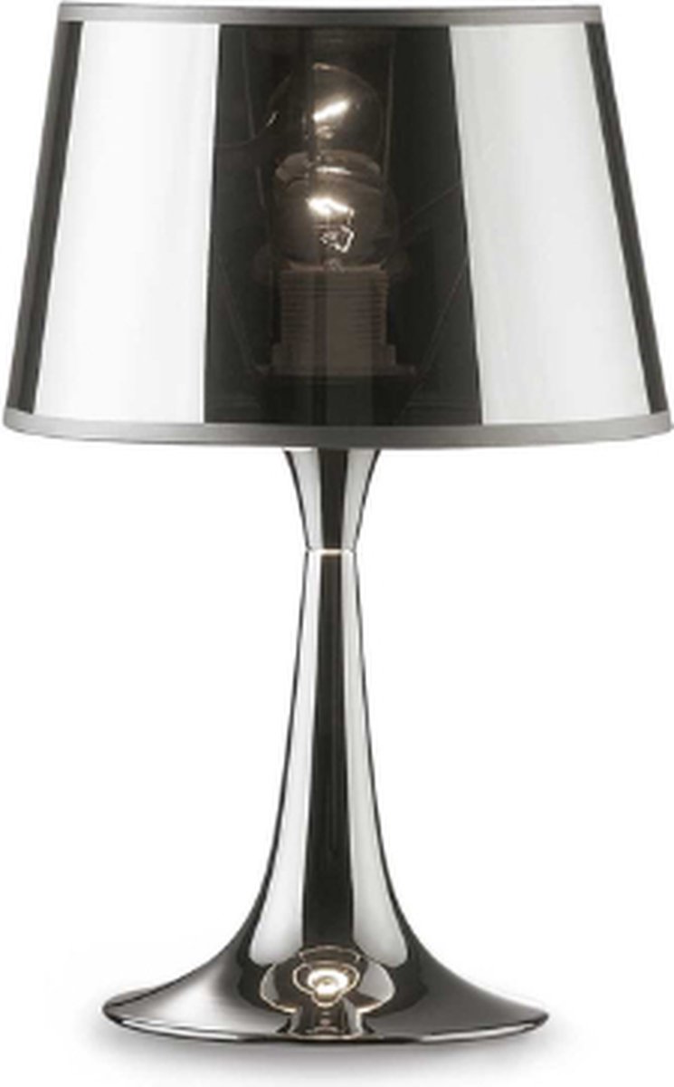 Ideal Lux - London - Tafellamp - Metaal - E27 - Chroom - Voor binnen - Lampen - Woonkamer - Eetkamer - Keuken
