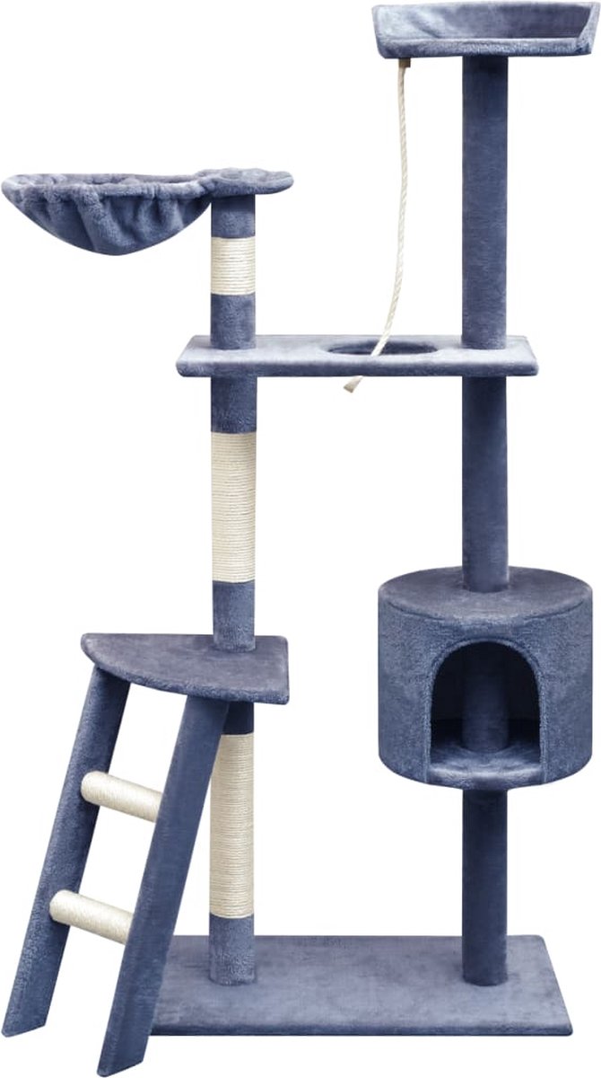 VidaLife Kattenkrabpaal met sisal krabpalen 150 cm donkerblauw