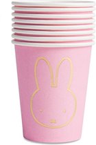 Haza Original Cups Miffy Baby Paper Rose 8 pièces