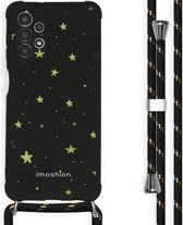 iMoshion Hoesje Geschikt voor Samsung Galaxy A13 (4G) Hoesje Met Koord - iMoshion Design Hoesje met Koord - Goud / Stars Gold