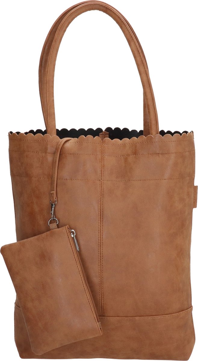 Beagles Ronda Shopper met leuke etui - Tote Bag - Dames Tas - Bruin