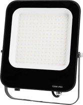 LED Bouwlamp - LED Schijnwerper - Igia Rekan - 150 Watt - Helder/Koud Wit 6500K - Waterdicht IP65 - Rechthoek - Mat Zwart - Aluminium