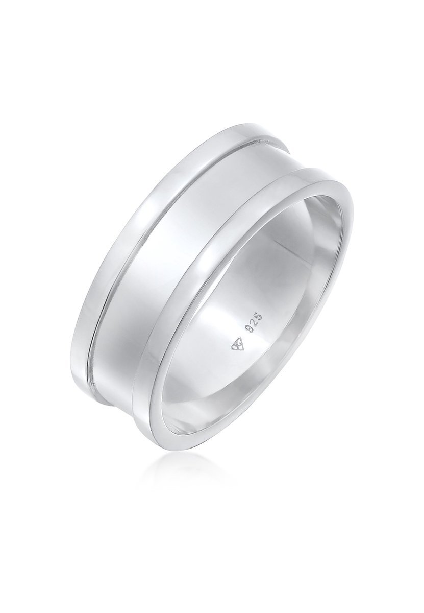 KUZZOI - Ring - Heren Band Breed Geoxideerd Casual in 925 Sterling Zilver - Heren