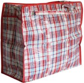 Trousse de toilette/sac shopping/sac de rangement/sac oreiller imprimé rouge - 80 x 70 x 30 - Jumbo shopper