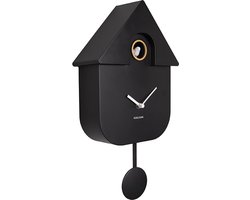 Karlsson Wandklok Modern Cuckoo - Thermoplast - Zwart