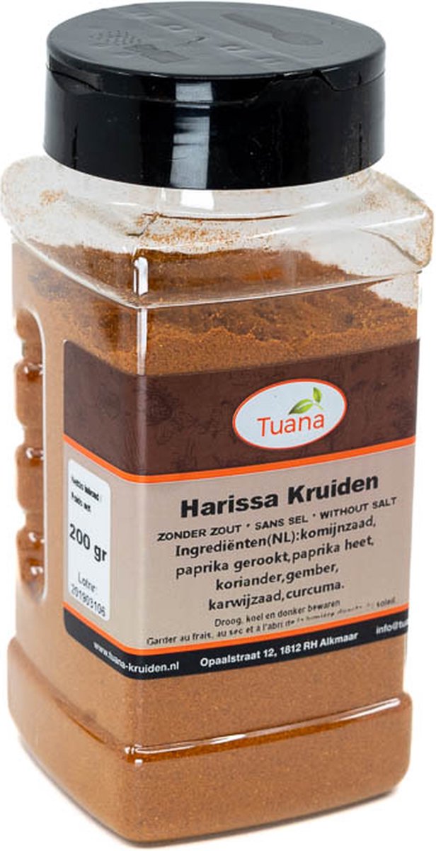 Goedkoopste Tuana Kruiden - Harissa Kruiden - Strooibus 150 Gram - Kruiden Zonder Zout - MP-H-0003