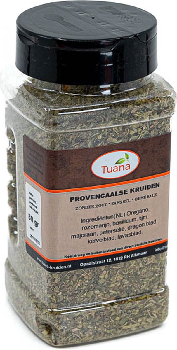 Goedkoopste Tuana Kruiden - Provençaalse Kruiden - Strooibus 60 Gram - Kruiden Zonder Zout - MP-P-0032