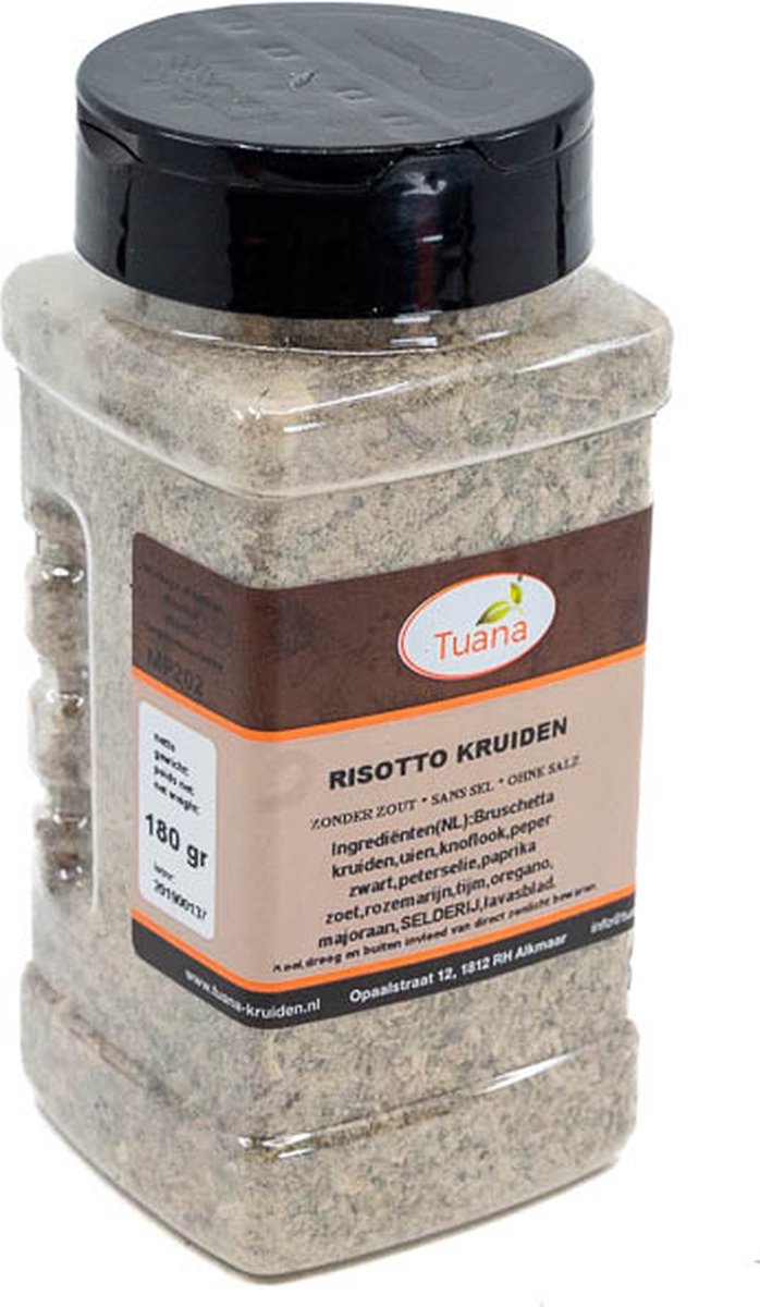 Goedkoopste Tuana Kruiden - Risotto Kruiden - Strooibus 100 Gram - Kruiden Zonder Zout - MP-R-0003