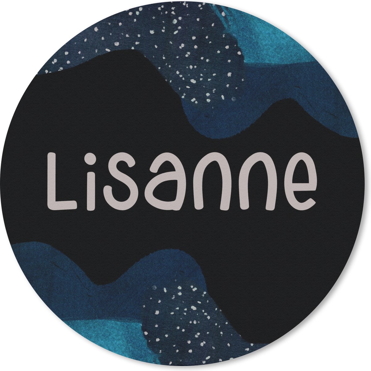 Muismat rond 30x30 cm - Mousepad Lisanne - Pastel - Meisje - Ronde muismatten