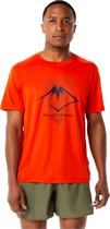 ASICS Fujitrail Logo SS Top Tee 2011C381-800, Homme, Rouge, T-Shirt, Taille : L