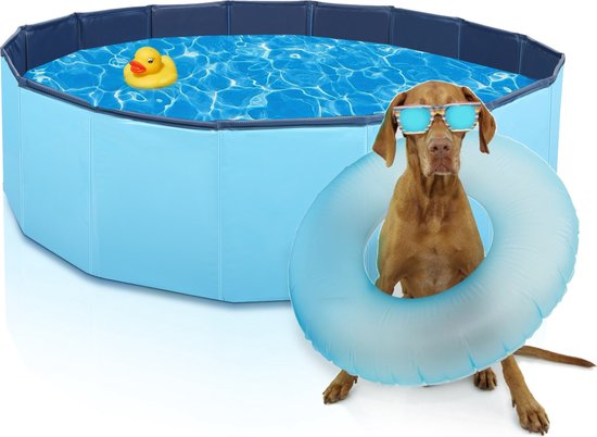 Nobleza Opvouwbare hondenzwembad - 120x30 cm - Zwembad voor dieren - Blauw