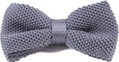 Suitable - Knitted Strik Midden Grijs - One Size - - Heren - Gala Vlinderstrik / Vlinderdas