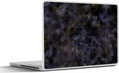 Laptop sticker - 15.6 inch - Agaat steen - Black en gold - Edelsteen - 36x27,5cm - Laptopstickers - Laptop skin - Cover