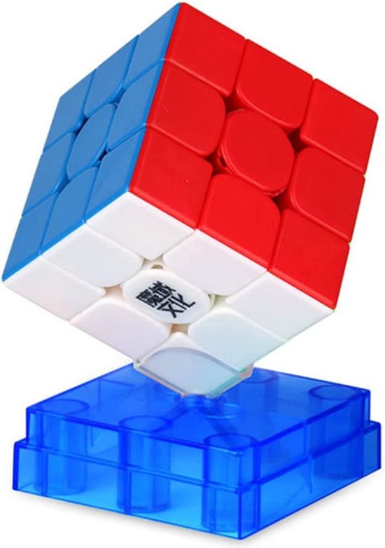 Afbeelding van het spel GTS3M | Professionele Rubiks Cube | Magnetische Kubus | Speed Cube | Met Accessoires En Gereedschap | Giftbox | Sticker - Vrij  | 3X3X3 | Blauw Basis