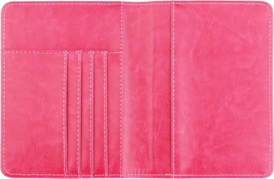 TDR - Porte-passeport et porte-cartes de Luxe en similicuir - avec technologie de blocage RFID - avec motif pré-imprimé néerlandais - Rose