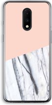 Case Company® - Hoesje geschikt voor OnePlus 7 hoesje - A touch of peach - Soft Cover Telefoonhoesje - Bescherming aan alle Kanten en Schermrand