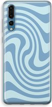 Case Company® - Hoesje geschikt voor Huawei P20 Pro hoesje - Swirl Blauw - Soft Cover Telefoonhoesje - Bescherming aan alle Kanten en Schermrand