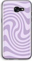 Case Company® - Hoesje geschikt voor Samsung Galaxy A5 (2017) hoesje - Swirl Paars - Soft Cover Telefoonhoesje - Bescherming aan alle Kanten en Schermrand