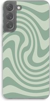 Case Company® - Hoesje geschikt voor Samsung Galaxy S22 Plus hoesje - Swirl Groen - Soft Cover Telefoonhoesje - Bescherming aan alle Kanten en Schermrand