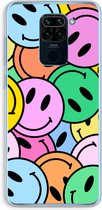 Case Company® - Hoesje geschikt voor Xiaomi Redmi Note 9 hoesje - Smiley N°1 - Soft Cover Telefoonhoesje - Bescherming aan alle Kanten en Schermrand