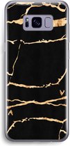 Case Company® - Hoesje geschikt voor Samsung Galaxy S8 hoesje - Gouden marmer - Soft Cover Telefoonhoesje - Bescherming aan alle Kanten en Schermrand