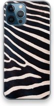 Case Company® - Hoesje geschikt voor iPhone 12 Pro hoesje - Zebra - Soft Cover Telefoonhoesje - Bescherming aan alle Kanten en Schermrand